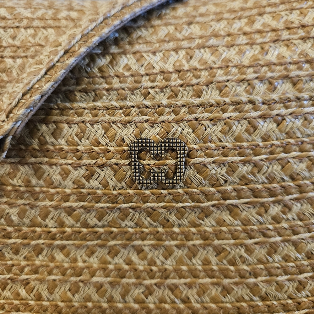 Eric Javits New York Powchky Woven Straw Tan Shoulder Bag - Picture 4 of 15